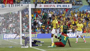 Mina y James arman con goles la fiesta de Colombia ante Camerún