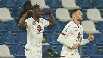 Duván Zapata anota en el empate de Torino ante Sassuolo