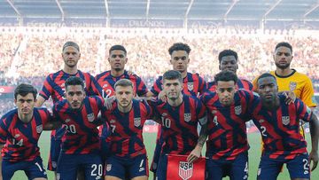 Selección de Estados Unidos previo al duelo ante Panamá