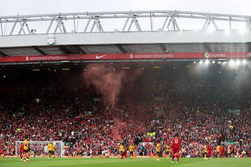 Premier League match between Liverpool and Wolverhampton Wanderers at Anfield 