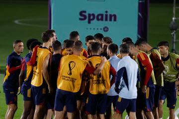 España, en un entrenamiento en Qatar.