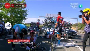 Así fue la caída de Buitrago en la cuarta etapa de la Vuelta 