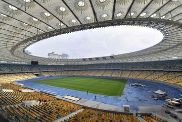 El Olímpico de Kiev se empieza a preparar para la final de la Champions