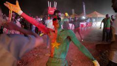 Un seguidor de Burkina Faso celebra el pase a las semifinales.
