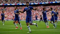 Costa celebra un gol con el Chelsea.
