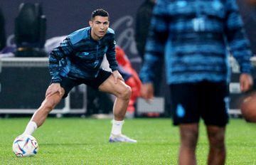 Primer entrenamiento de Cristiano Ronaldo con el Al Nassr después de su presentación como nuevo jugador.