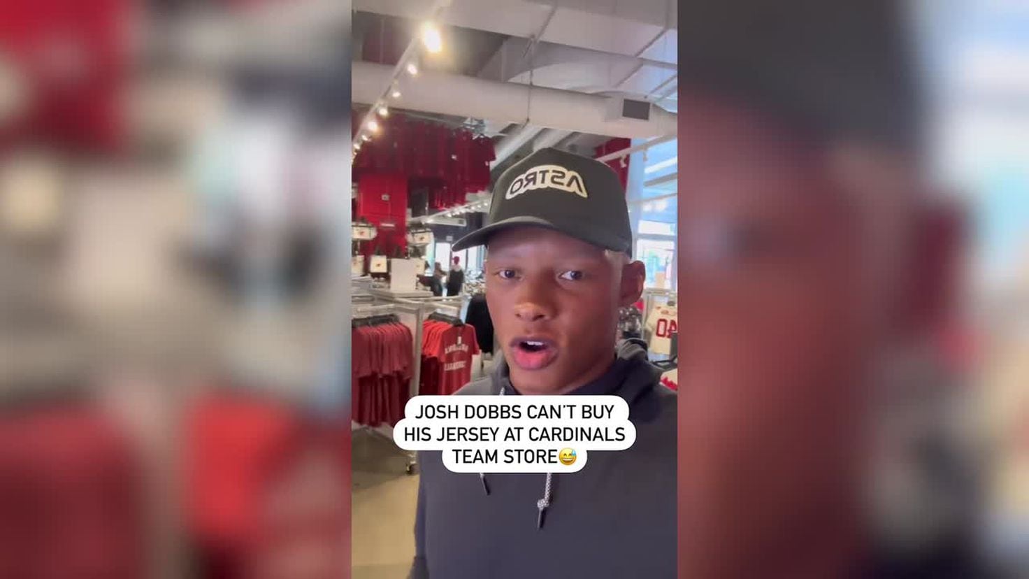 Watch: Joshua Dobbs finds his name is MIA on custom Cardinals jerseys - AS  USA