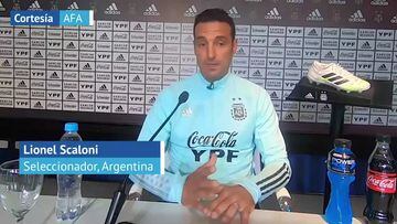Scaloni: "Messi está contento en Argentina y en su club"