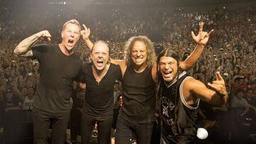 Metallica at a packed concert this week at Shanghai&#039;s Mercedes-Benz Arena.