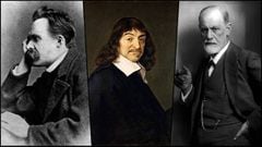 Friedrich Nietszche, Ren&eacute; Descartes y Sigmund Freud