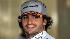 (FILES) In this file photo taken on July 12, 2019 then McLaren&#039;s Spanish driver Carlos Sainz JR prepares to drive during first practice at Silverstone motor racing circuit in Silverstone ahead of the British Formula One Grand Prix. - Sainz is to succ