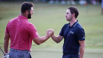 Patrick Cantlay and Jon Rahm during last year's Tour championship
