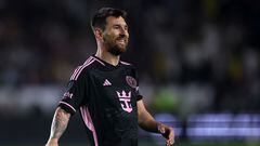 CARSON, CALIFORNIA - FEBRUARY 25: Lionel Messi #10 of Inter Miami looks on during the second half of a game against the Los Angeles Galaxy at Dignity Health Sports Park on February 25, 2024 in Carson, California.   Sean M. Haffey/Getty Images/AFP (Photo by Sean M. Haffey / GETTY IMAGES NORTH AMERICA / Getty Images via AFP)