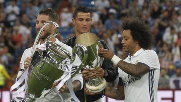 Ramos y Marcelo con la Champions y la Supercopa.