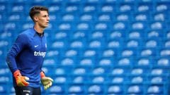 LONDON, ENGLAND - AUGUST 23: Kepa Arrizabalaga looks on during a Chelsea Training Session at Stamford Bridge on August 23, 2022 in London, England. (Photo by Andrew Redington/Getty Images)