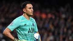 Paris Saint-Germain&#039;s Costa Rican Keylor Navas looks on during the French L1 football match between Montpellier Herault Sport Club (MHSC) and Paris Saint-Germain (PSG) on December 7, 2019, at the Mosson stadium in Montpellier, southeastern France. (P