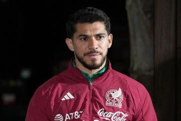 Sep 20, 2022; Carson, CA, USA; Mexican National Team forward Henry Martin during media day at Dignity Health Sports Park. Mandatory Credit: Kirby Lee-USA TODAY Sports