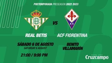 El Betis jugará contra la Fiorentina.