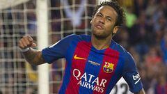 Neymar celebra un gol con el FC Barcelona.