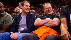 Phoenix Suns owner Mat Ishbia (left) with Michigan State Spartans basketball head coach Tom Izzo