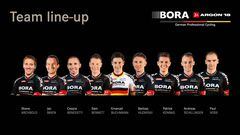 Equipo del Bora-Argon para el Tour de Francia 2016 con Archbold, Barta, Benedetti, Bennett, Buchmann, Huzarski, Konrad, Schillinger y Voss.