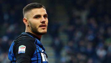Milan (Italy), 03/12/2017.- Inter&#039;s forward Mauro Icardi reacts after scoring the 2-0 lead during the Italian Serie A soccer match between Inter Milan and AC Chievo Verona at Giuseppe Meazza stadium in Milan, Italy, 03 December 2017. (Italia) EFE/EPA