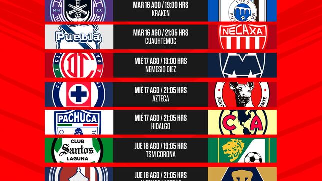 Liga MX: Fechas y horarios de la jornada 9, Apertura 2022