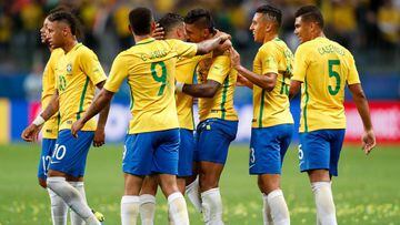 Los brasile&ntilde;os van por un nuevo triunfo ante Colombia de visitantes.