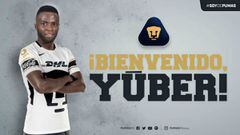 Yúber Asprilla es nuevo jugador de Pumas UNAM