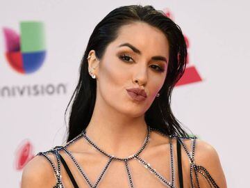 Argentine singer Lali arrives at the 19th Annual Latin Grammy Awards in Las Vegas, Nevada, on November 15, 2018. (Photo by Bridget Bennett / AFP)