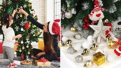 Decora tu árbol de Navidad con este ‘pack’ de 30 piezas de adornos que incluye bolas y una estrella