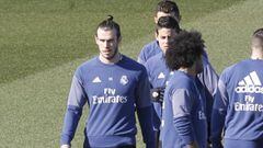 Bale, durante un entrenamiento del Real Madrid.