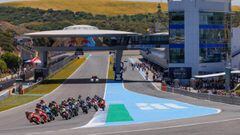 La salida del GP de Espa&ntilde;a de 2018 en Jerez.