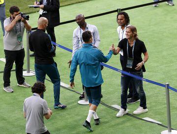 Zinedine Zidane, Claude Makelele, Christian Karembeu, Cristiano Ronaldo y Michel Salgado.