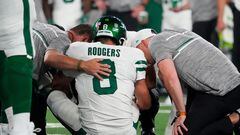 El quarterback de los New York Jets, Aaron Rodgers, sufrió una seria lesión en el Monday Night Football, pero ESPN rompió récord de audiencia.