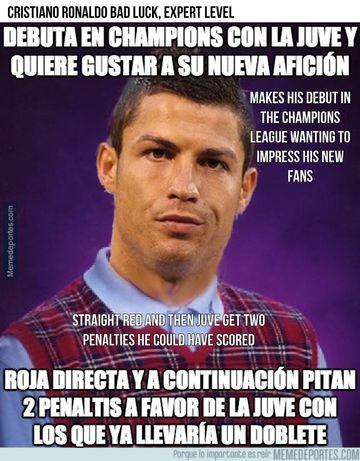Champions League memes featuring Cristiano Ronaldo
