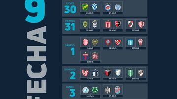 Liga Profesional 2023: horarios, partidos y fixture de la jornada 9