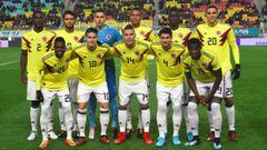 Los jugadores de la Selecci&oacute;n Colombia previo al amistoso ante Corea del Sur