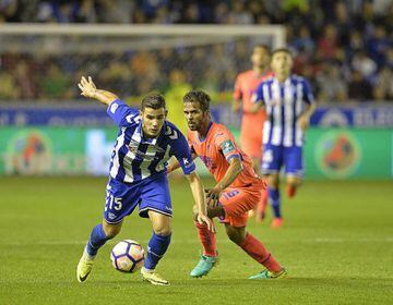 Theo Hernández in action with loan club Alavés