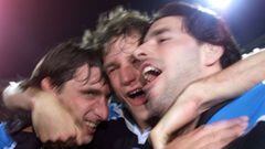 Luc Nilis, Arnold Bruggink y Ruud van Nistelrooy.