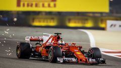 Sebastian Vettel (Ferrari) en el GP de Bahr&eacute;in de F1 2017.