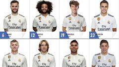 La plantilla del Real Madrid ya luce los dorsales al completo.