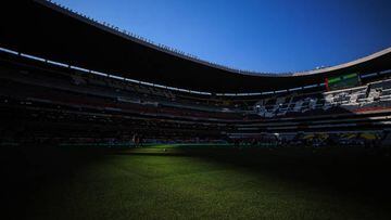 Estadio Azteca previo a un partido de Liga MX.