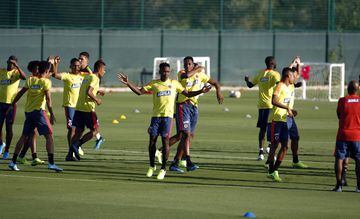 La Selección Colombia realizó su primer entrenamiento en Alicante y se prepara para los amistosos ante Chile y Argelia. 
