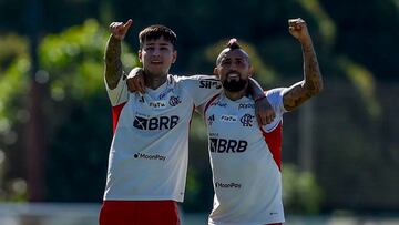 Erick Pulgar y Arturo Vidal, fuera del Flamengo vs Palmeiras
