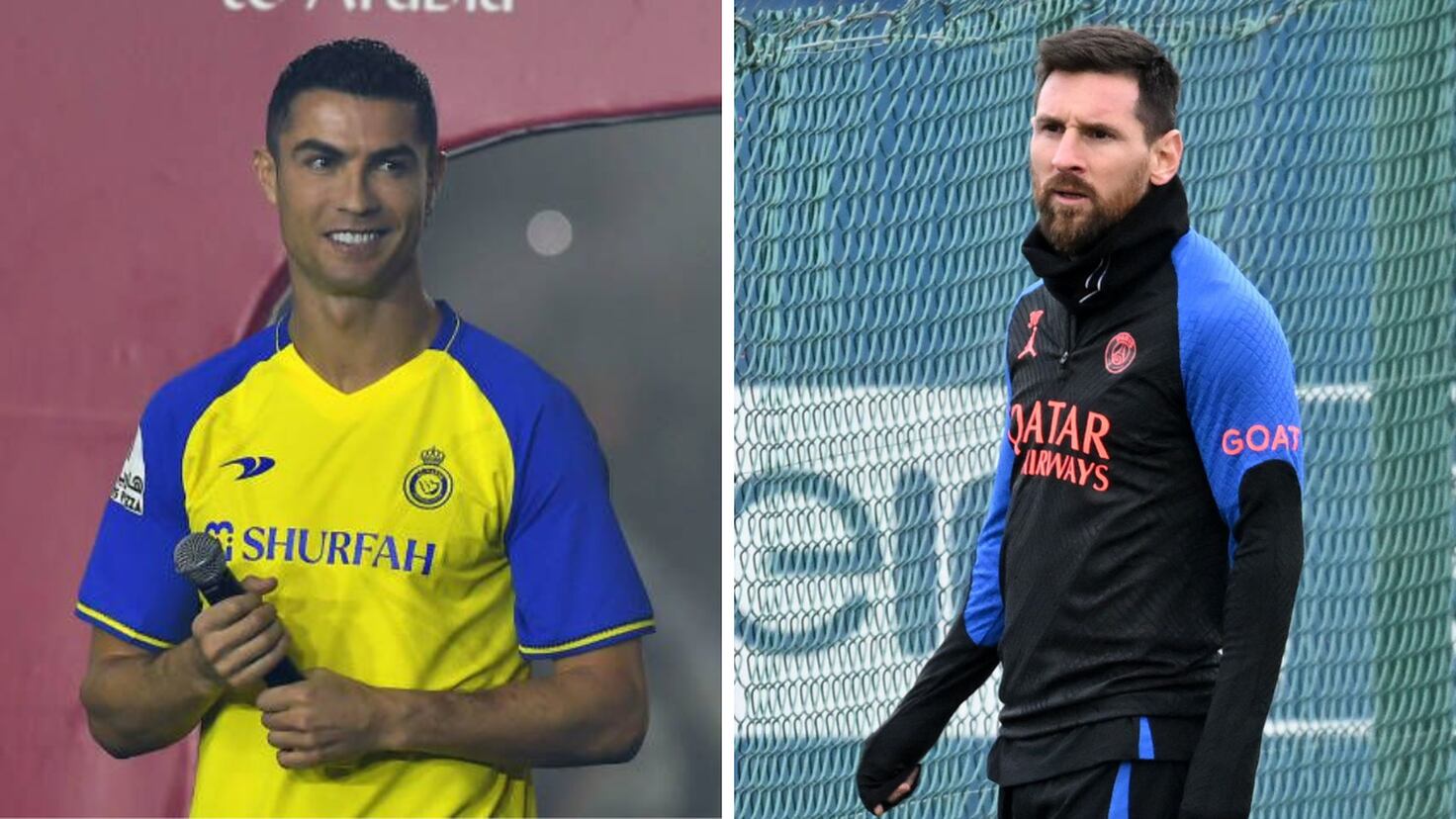 The picture of Cristiano Ronaldo and - Leo Legend Messi