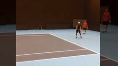 ¡Julio Peralta mostró su entrenamiento con Federer!