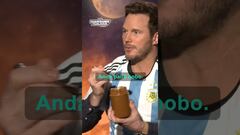 Chris Pratt y su mítico “Andá pallá bobo”, imitando a Messi