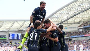 City hit four in Brighton to pip Liverpool to league title