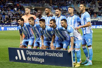 Once del Málaga contra el Oviedo.